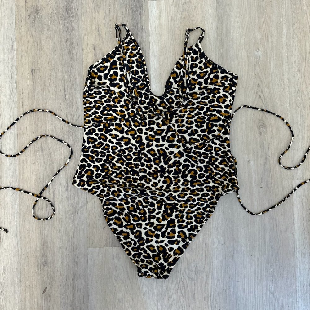 Code B Lanzarote Leopard Print One Piece - Size 5… - image 4